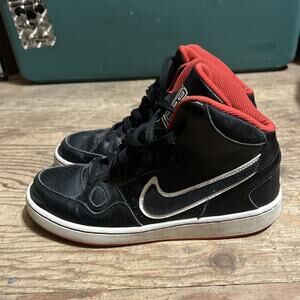 Nike force Youth Size 6Y shoes Son of Force Mid, Hi-Top Sneakers Red,Black